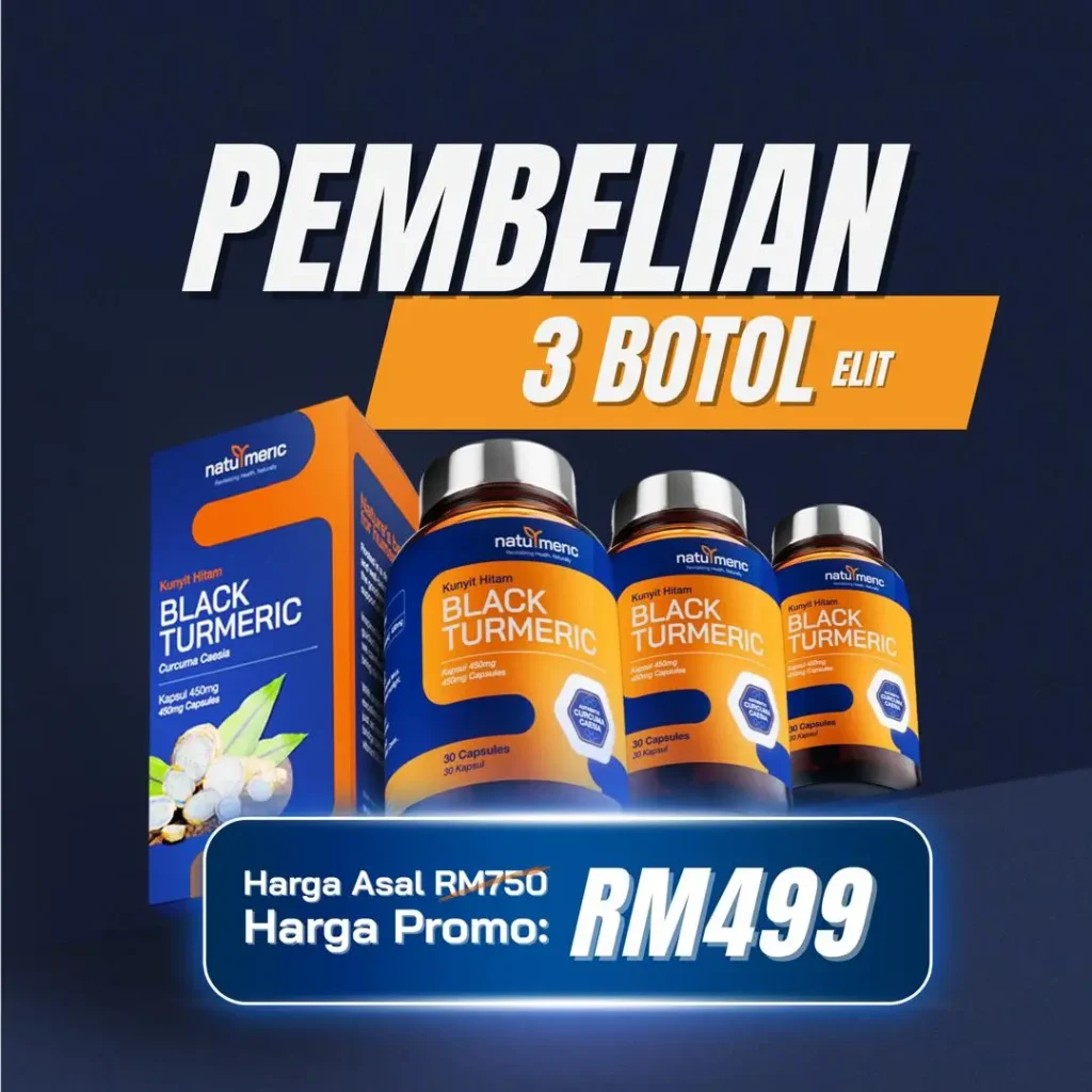3 botol kunyit hitam